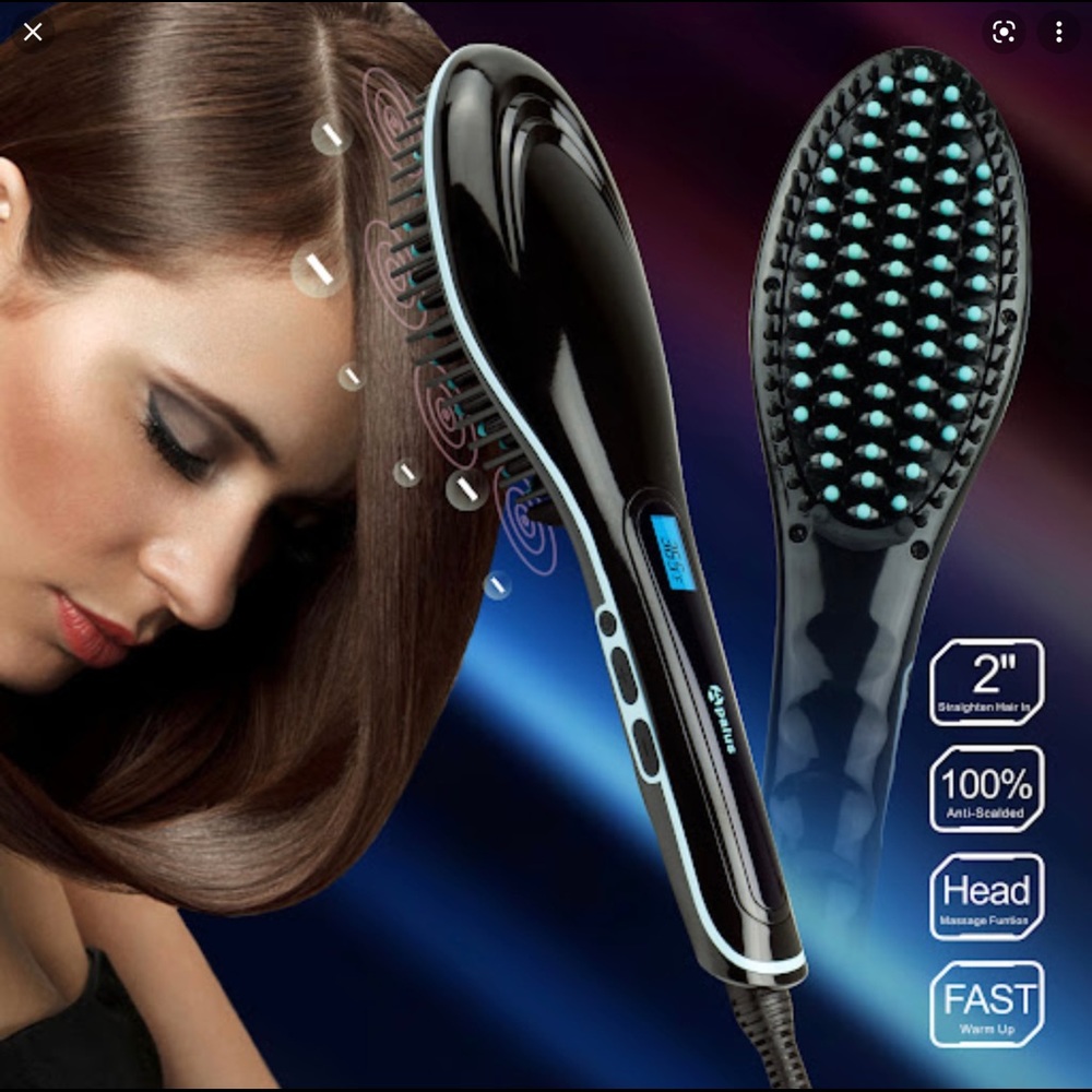 Apalus Hot Straightening Brush  Bonus: Hair Product Included with Purchase!